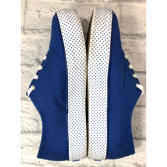 Keds Platform Blue Polka Dot Low Top Lace up - Picture 5 of 7